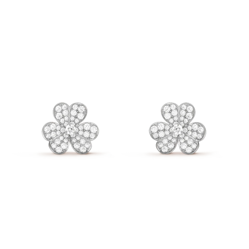 [Spark]FRIVOLE SILVER FLOWER DIAMOND EARRINGS