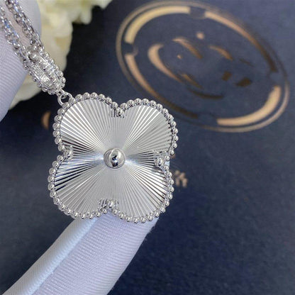 [Spark]CLOVER 25MM SILVER BIG CLOVER NECKLACE