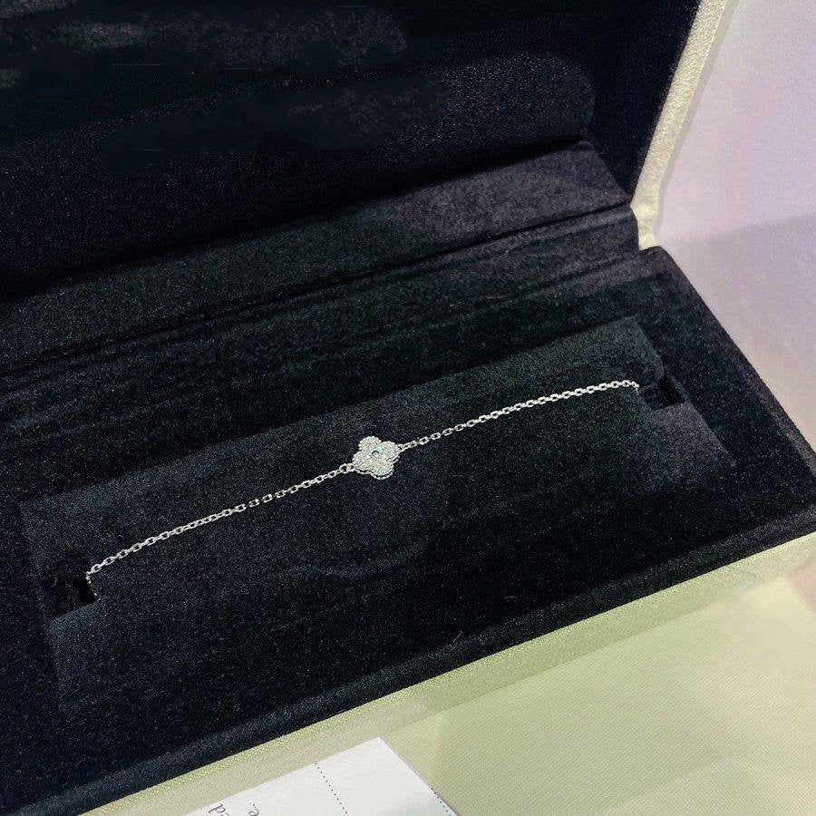 [Spark]CLOVER  SINGLE FLOWER BRACELET SILVER