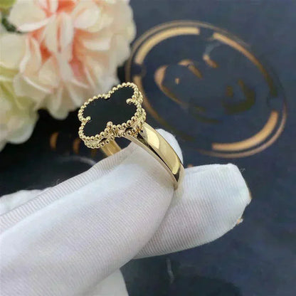[Spark]CLOVER ONYX RING