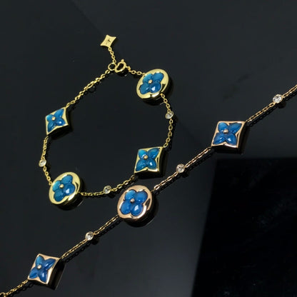 [Spark]STAR AND SUN 4 MOTIF BLUE BRACELET