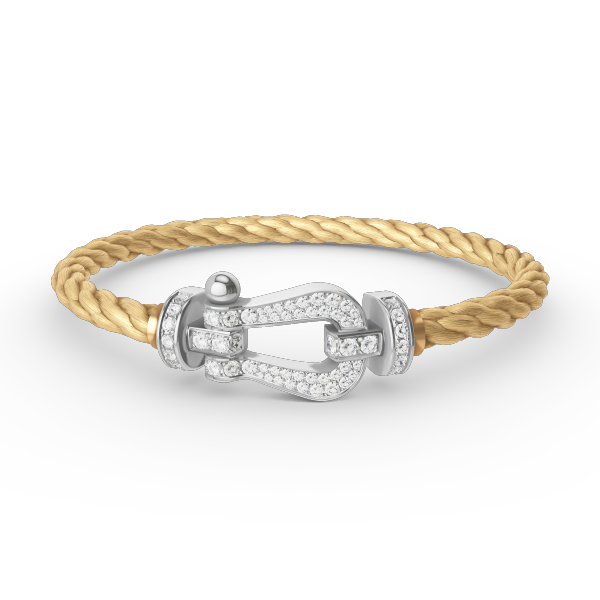 [Spark]FORCE LARGE HORSESHOE FULL DIAMOND BRACELET SILVER