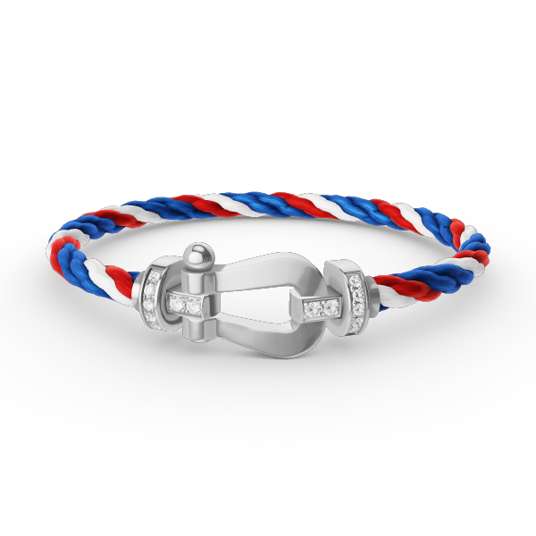 [Spark]FORCE LARGE HORSESHOE HALF DIAMOND BRACELET SILVER
