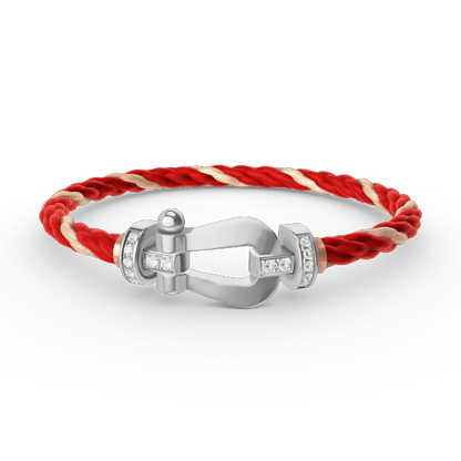 [Spark]FORCE LARGE HORSESHOE HALF DIAMOND BRACELET SILVER