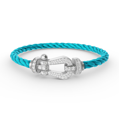 [Spark]FORCE LARGE HORSESHOE FULL DIAMOND BRACELET SILVER
