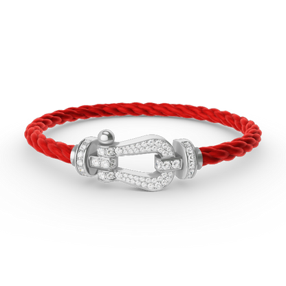 [Spark]FORCE LARGE HORSESHOE FULL DIAMOND BRACELET SILVER