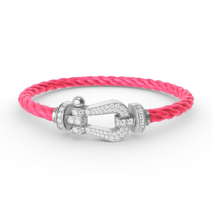[Spark]FORCE LARGE HORSESHOE FULL DIAMOND BRACELET SILVER
